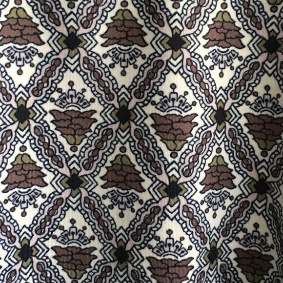 ATHLETA High Rise Mosaic Mantra Capri Leggings Tights Mesh Navy Blue White S - Picture 11 of 12